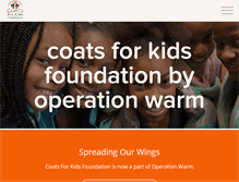 Tablet Screenshot of coats-for-kids.org